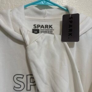 SPARK Midweight Graphic Hoodie Natural Cotton Poly Blend Size M